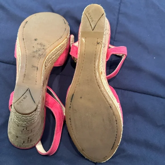 Prada Fuchsia Suede Heels - Picture 5 of 6
